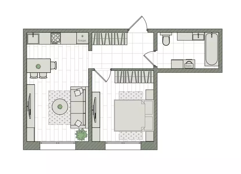 2-комнатная квартира: Киров, Прибрежный бульвар, 6 (40.3 м) - Фото 0