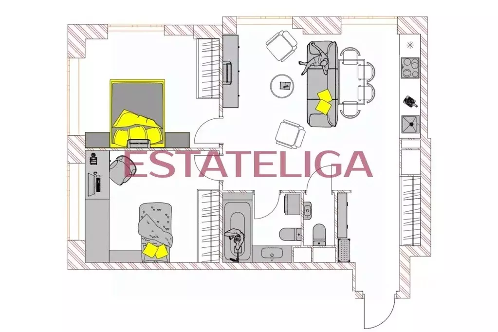 3-к кв. Москва ул. Василия Ланового, 1к2 (63.0 м) - Фото 2