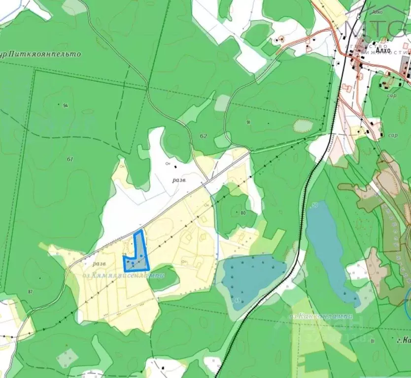 Участок в Карелия, Лахденпохский муниципальный округ, Куркиекское ... - Фото 2