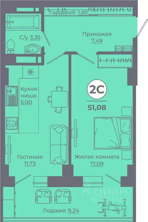 2-к кв. Ростовская область, Ростов-на-Дону Левенцовский мкр, ... - Фото 0