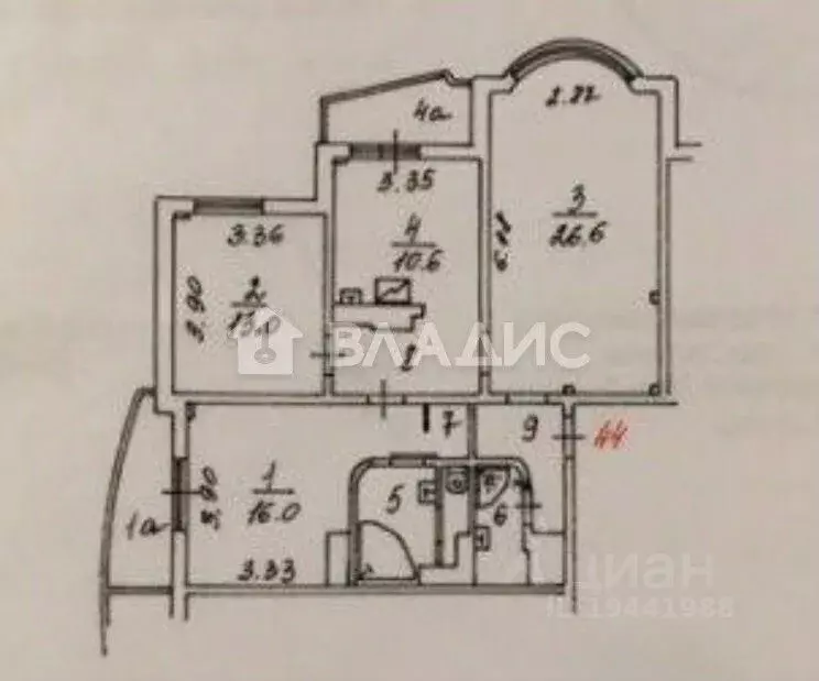 3-к кв. Москва Фестивальная ул., 17К1 (85.3 м) - Фото 2