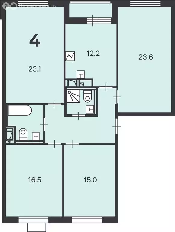 4-комнатная квартира: Москва, Нижегородская улица, 74 (108.8 м) - Фото 0