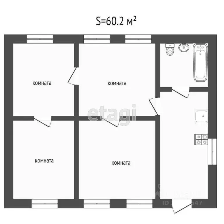 Дом в Крым, Симферополь ул. Радио, 36 (60 м) - Фото 1
