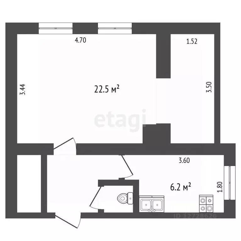2-к кв. Калужская область, Калуга ул. Плеханова, 86 (32.0 м) - Фото 2