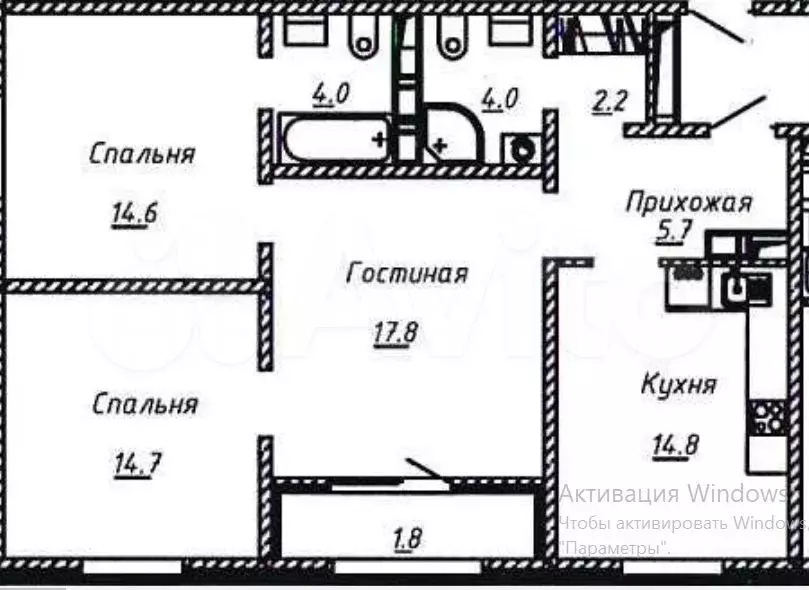 3-к. квартира, 80 м, 24/24 эт. - Фото 1