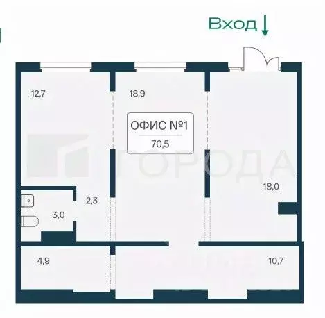 Офис в Новосибирская область, Новосибирск Игарская ул., 5 (71 м) - Фото 2
