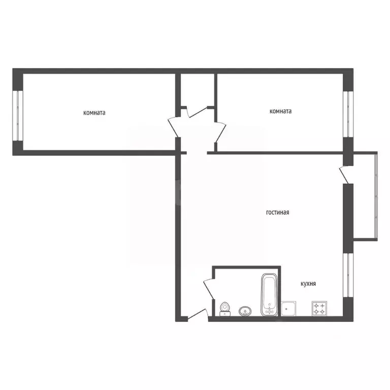 3-к кв. Красноярский край, Красноярск ул. Сурикова, 6 (58.2 м) - Фото 2