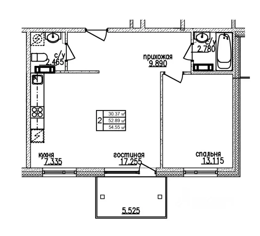 2-к кв. Карелия, Петрозаводск ул. Чистая, 3 (52.9 м) - Фото 1
