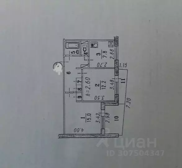 2-к кв. Омская область, Омск ул. 33-я Северная, 27 (51.5 м) - Фото 1