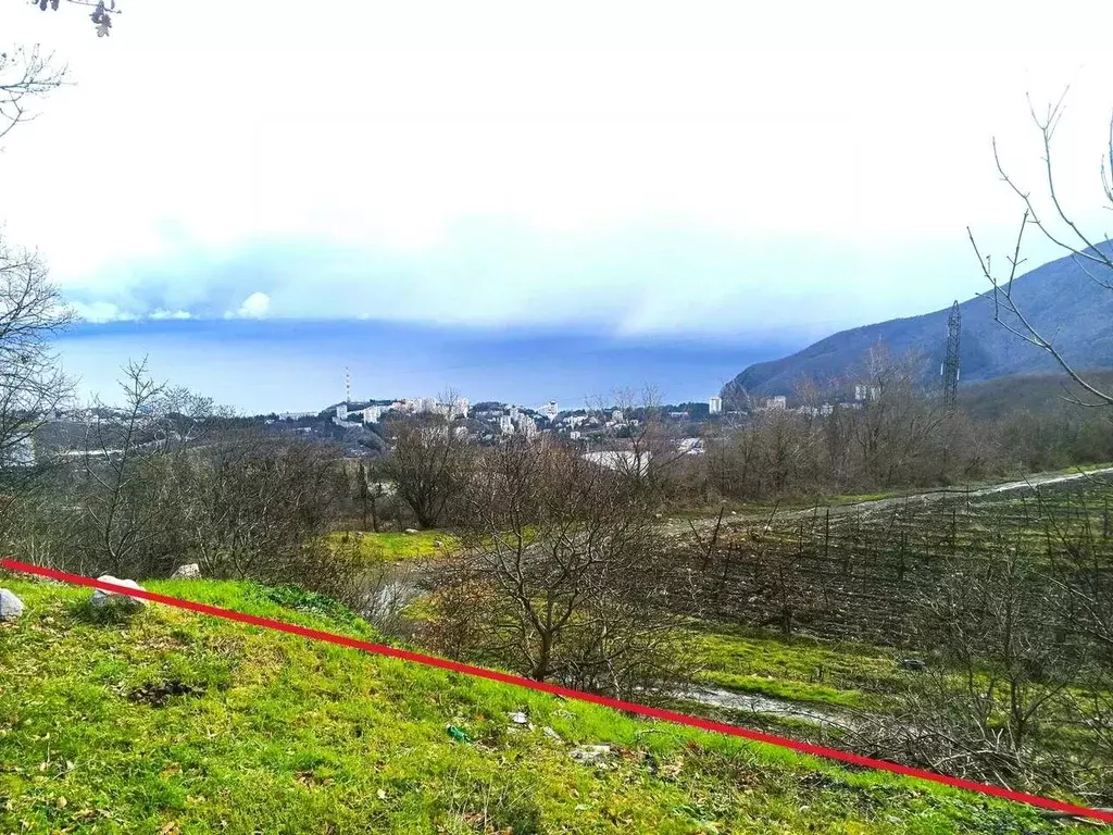 Участок в Крым, Алушта муниципальный округ, с. Нижнее Запрудное ул. ... - Фото 1