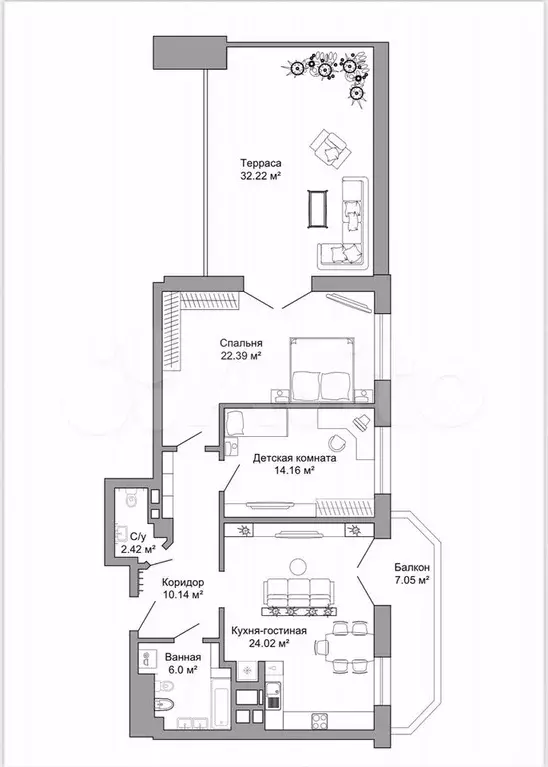 3-к. квартира, 80 м, 11/12 эт. - Фото 0