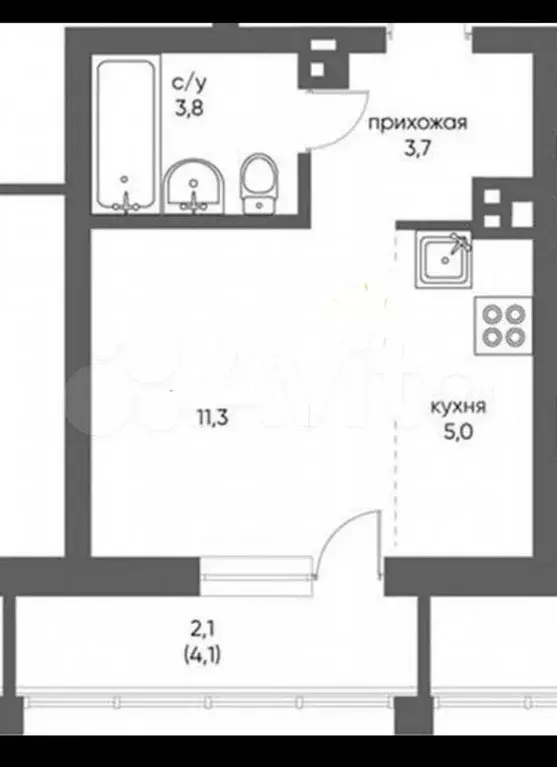 Квартира-студия, 26 м, 5/15 эт. - Фото 0