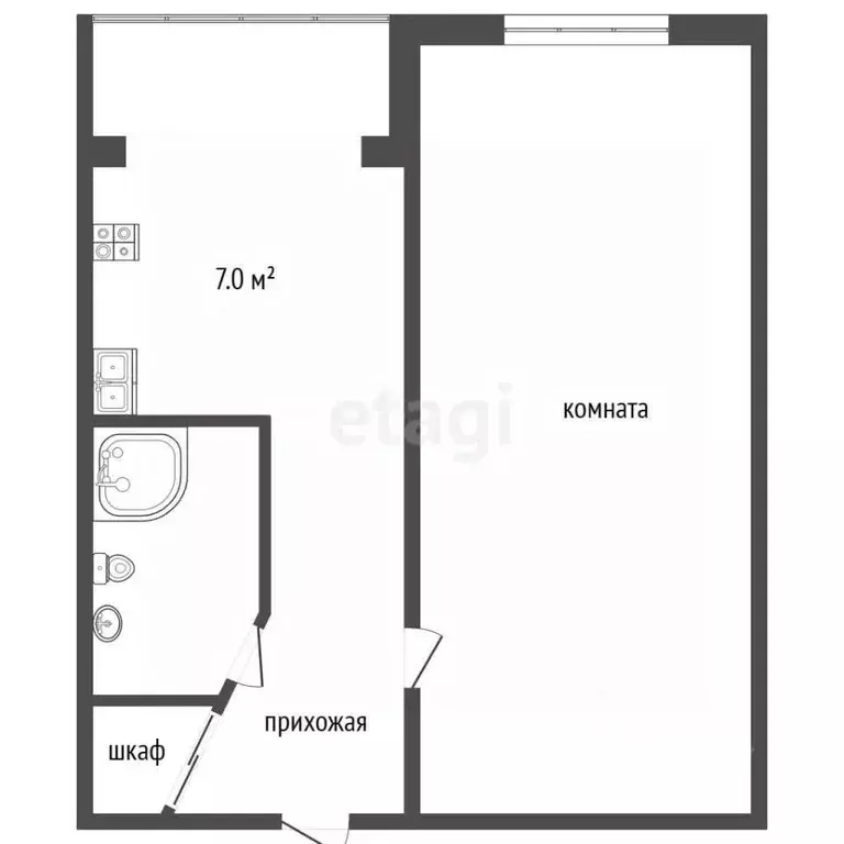 1-к кв. Севастополь ул. Симонок, 53В (35.7 м) - Фото 2