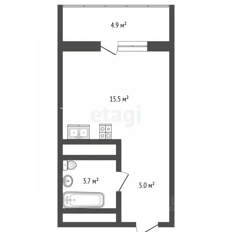 Студия Московская область, Химки просп. Мельникова, 37 (32.5 м) - Фото 2