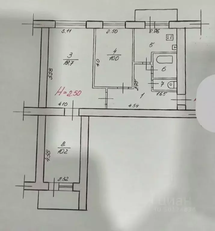 3-к кв. Волгоградская область, Волгоград ул. Ткачева, 9 (59.8 м) - Фото 2