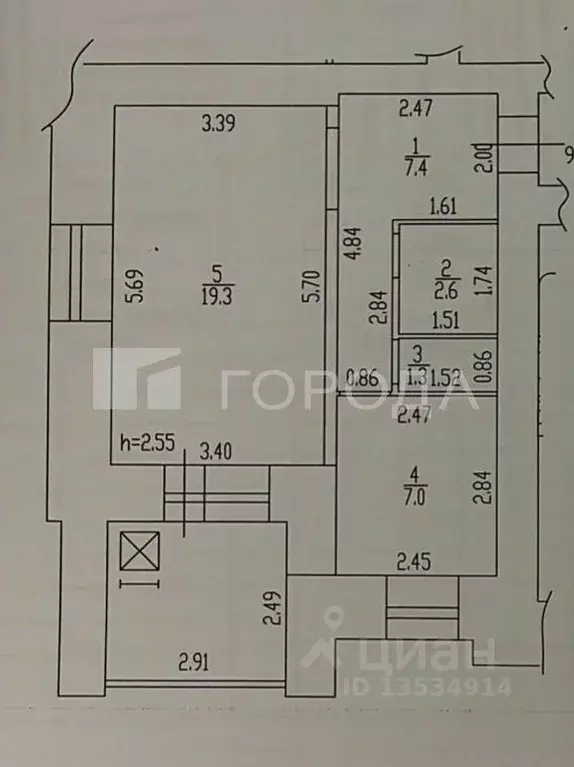 2-к кв. Алтайский край, Барнаул ул. Попова, 97 (45.0 м) - Фото 1