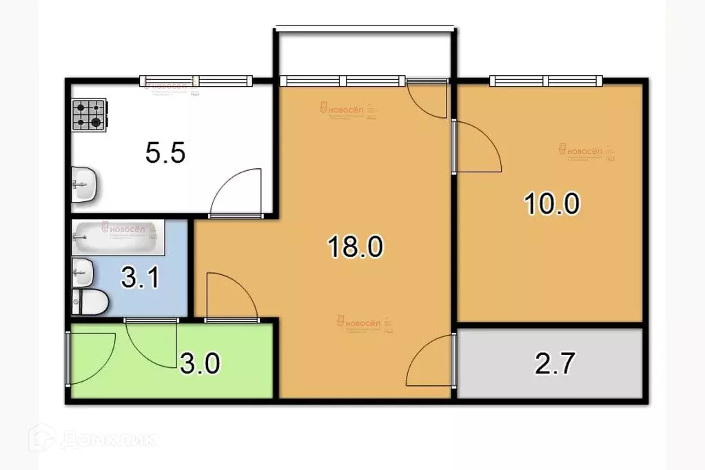 Продаётся 2-к квартира, 46 м - Фото 1