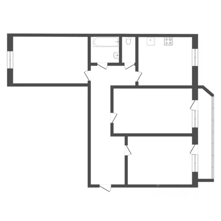 3-к кв. Тюменская область, Тюмень ул. Пермякова, 84к3 (91.2 м) - Фото 2