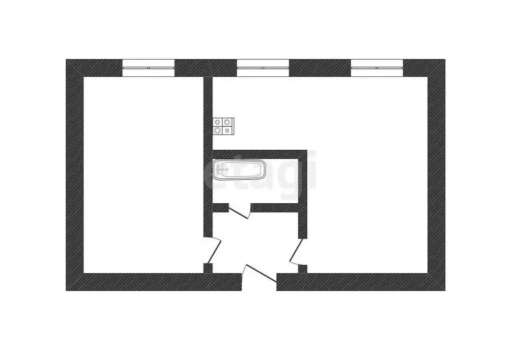 2-комнатная квартира: Нальчик, улица Нахушева, 89 (43.9 м) - Фото 1
