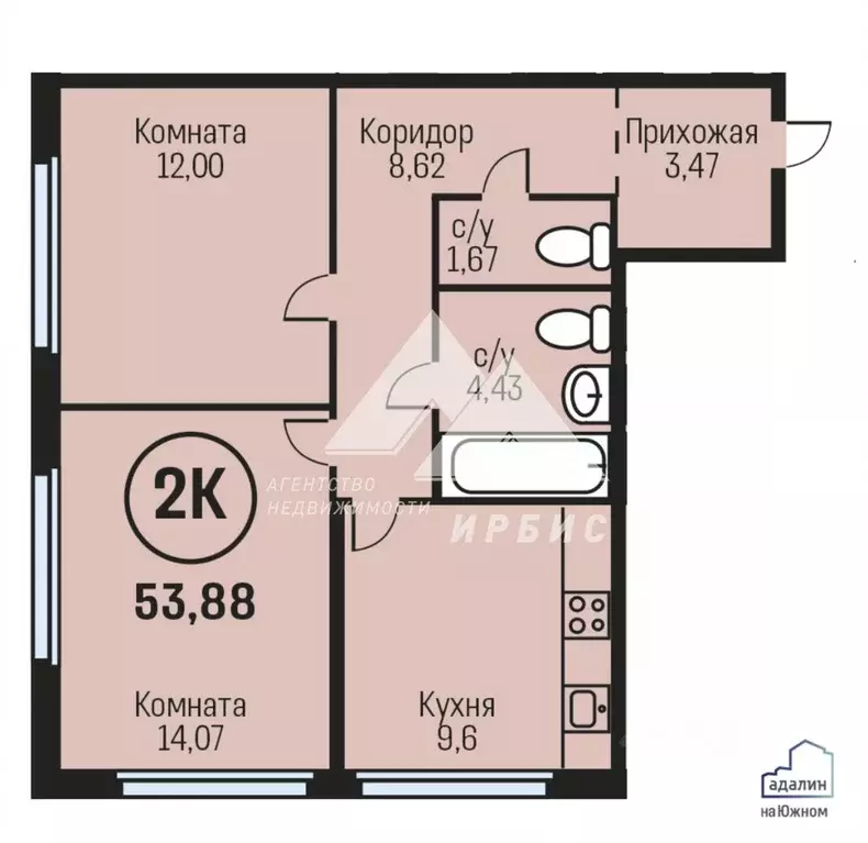 2-к кв. Алтайский край, Барнаул городской округ, Южный рп тракт Южный, ... - Фото 2