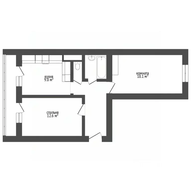 2-к кв. Ставропольский край, Ставрополь ул. Южный обход, 55/6 (55.1 м) - Фото 1