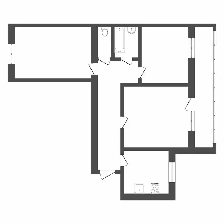 3-комнатная квартира: Тюмень, улица Мира, 27 (62.2 м) - Фото 0