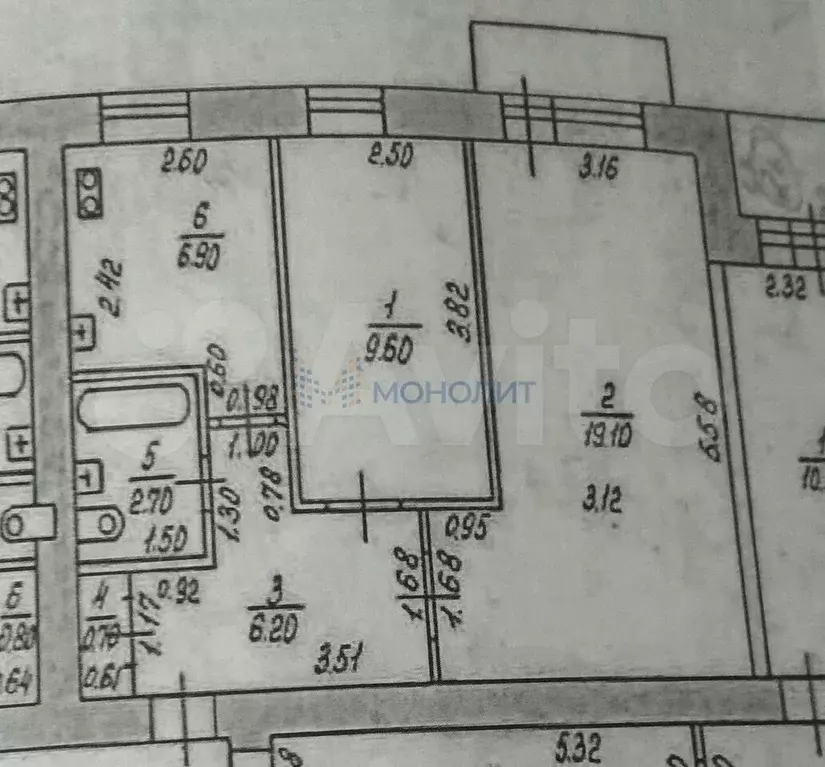 2-к. квартира, 45,1 м, 4/9 эт. - Фото 0