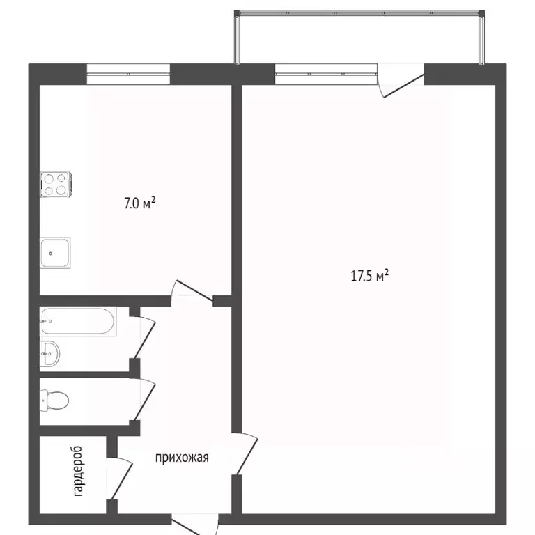 1-к кв. Воронежская область, Воронеж Корейская ул., 6А (37.7 м) - Фото 2