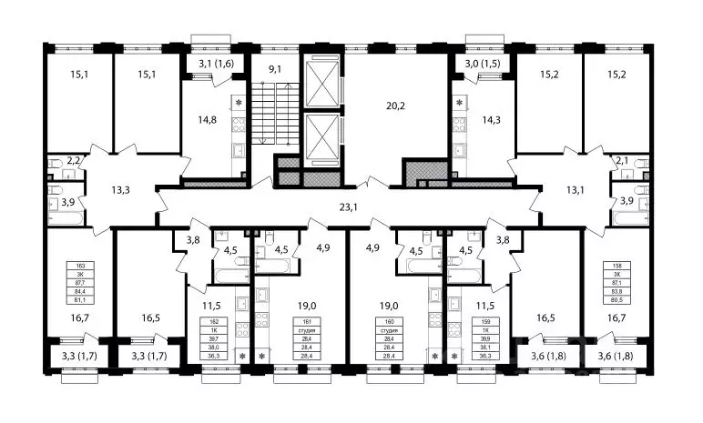 Студия Москва Михалковская ул., 48к1 (28.4 м) - Фото 1