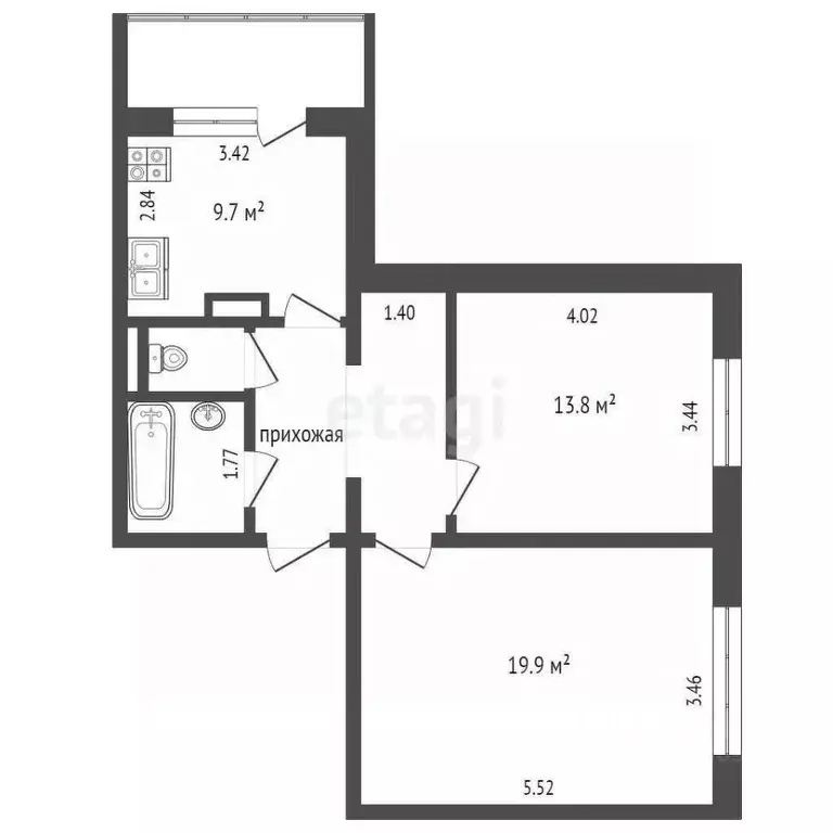 2-к кв. Мордовия, Саранск ул. Тани Бибиной, 1/6 (55.2 м) - Фото 0