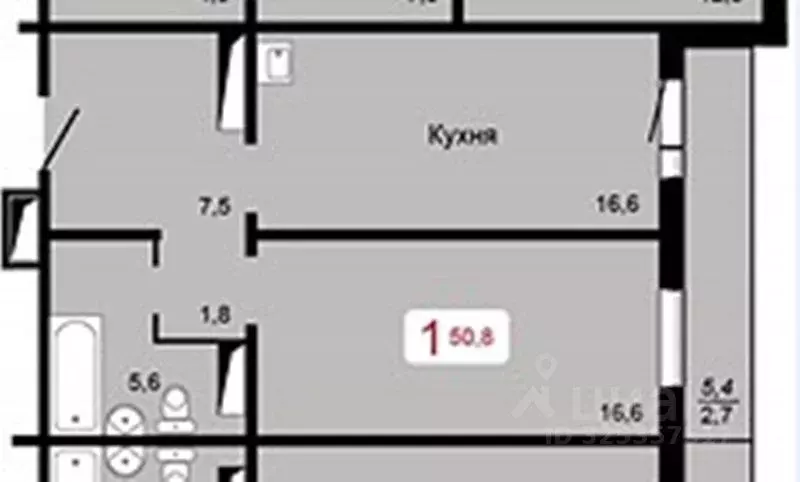 1-к кв. Красноярский край, Красноярск ул. Елены Стасовой, 50Б (50.0 м) - Фото 2