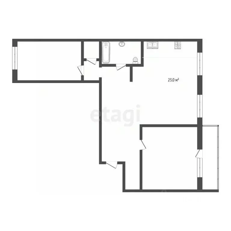3-к кв. Тюменская область, Тюмень Интернациональная ул., 140 (89.0 м) - Фото 2