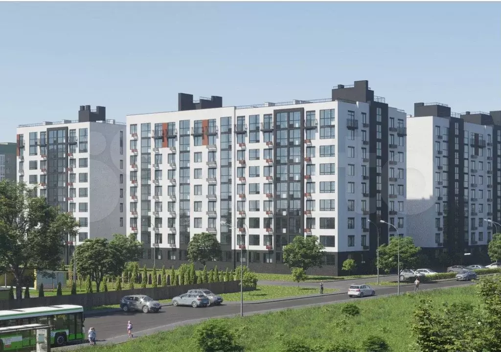 2-к. квартира, 55,1 м, 8/9 эт. - Фото 0