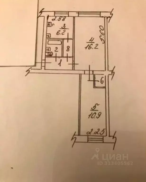 2-к кв. Вологодская область, Вологда ул. Маяковского, 35 (42.0 м) - Фото 0