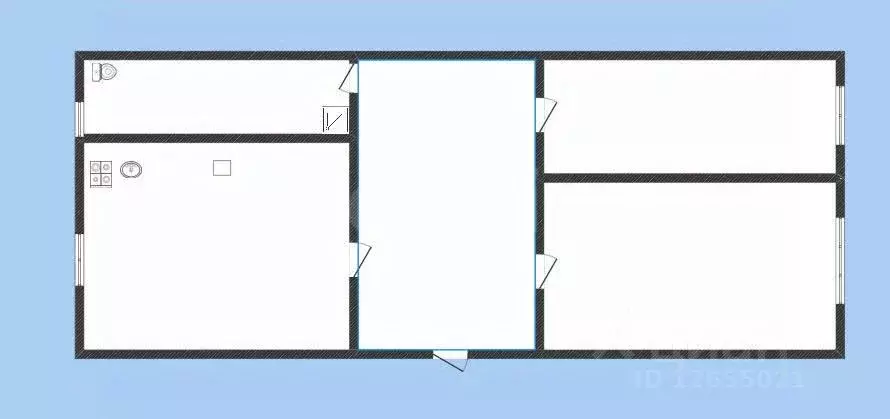 2-к кв. Костромская область, Нерехта пер. Клары Цеткин, 14 (47.6 м) - Фото 1