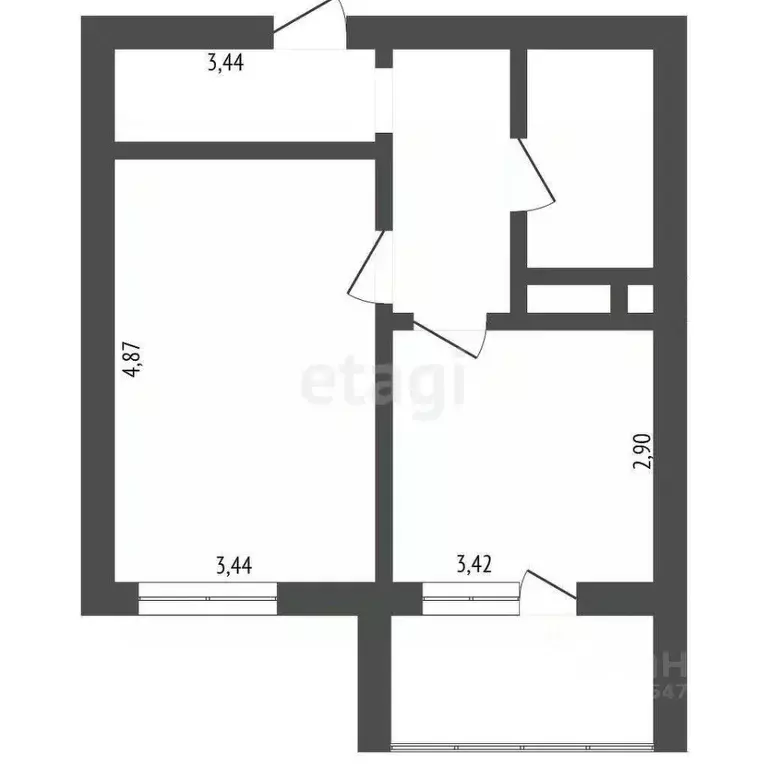 1-к кв. Владимирская область, Ковров ул. Маршала Устинова, 1 (41.8 м) - Фото 1