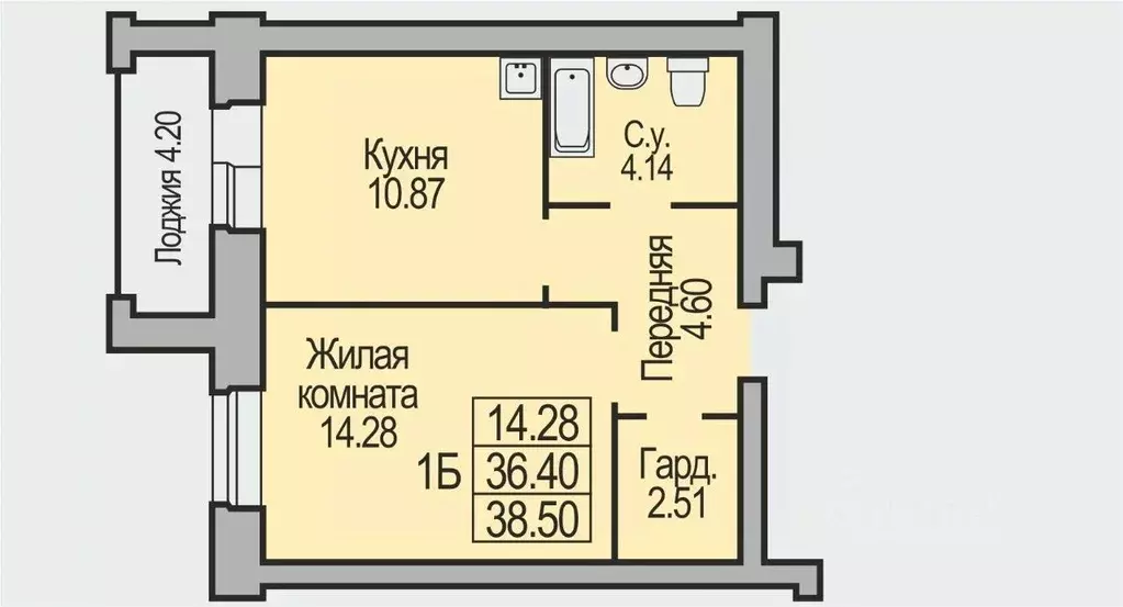 1-к кв. Новосибирская область, Бердск Южный мкр,  (38.5 м) - Фото 0