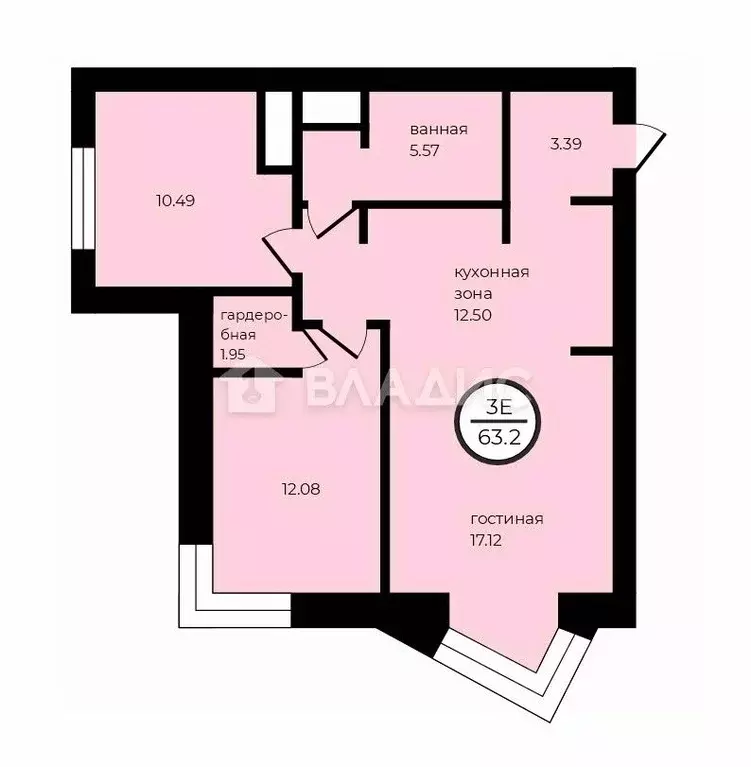 3-к кв. Москва Погонный проезд, 3ак7 (63.2 м) - Фото 2