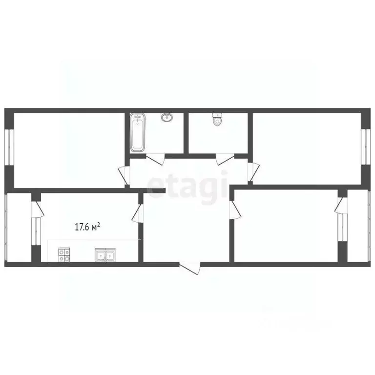 3-к кв. Ростовская область, Таганрог ул. Галицкого, 59А (78.5 м) - Фото 2