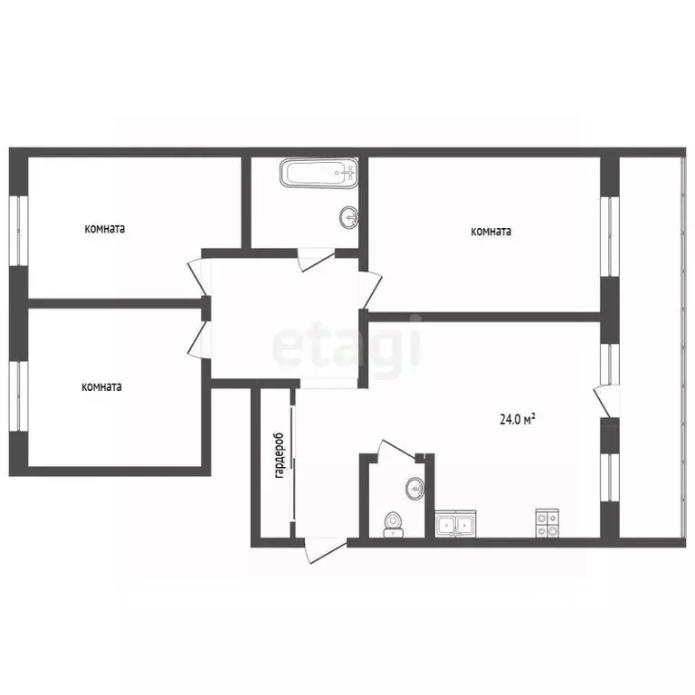 4-к кв. Забайкальский край, Чита ул. Чкалова, 123 (120.0 м) - Фото 2