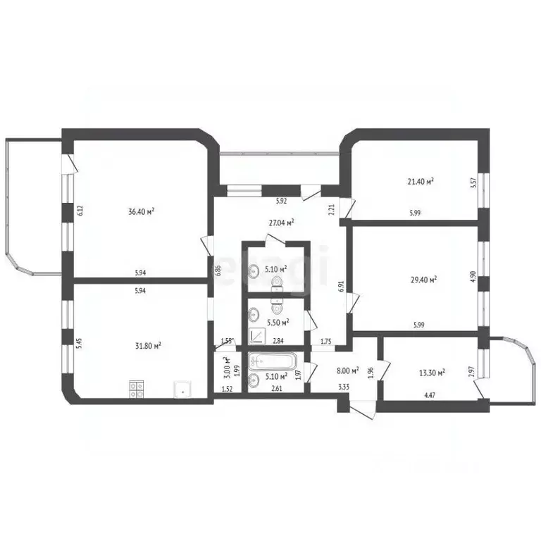 4-к кв. Тюменская область, Тюмень Холодильная ул., 85к1 (189.0 м) - Фото 2