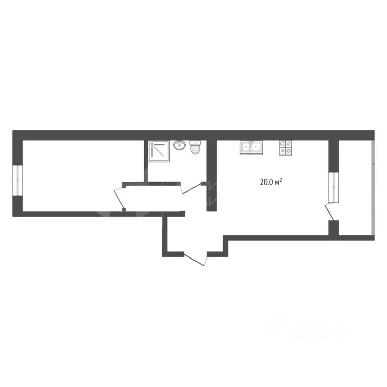 2-к кв. Тюменская область, Тюмень ул. Пожарных и Спасателей, 5 (50.0 ... - Фото 2