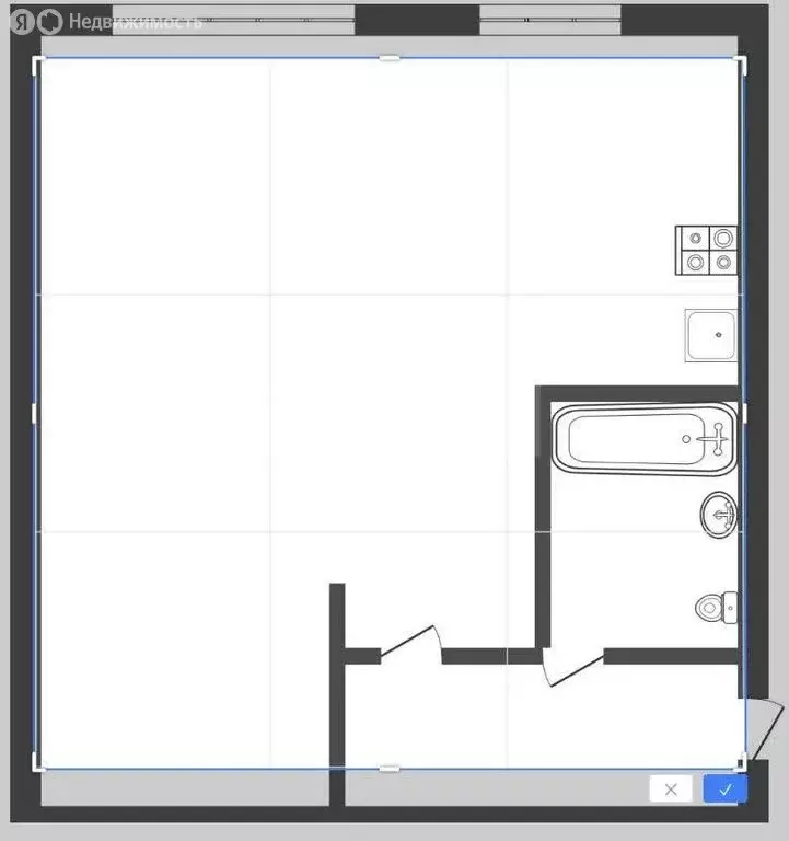 Квартира-студия: Тула, Калужское шоссе, 20к2 (25 м) - Фото 1