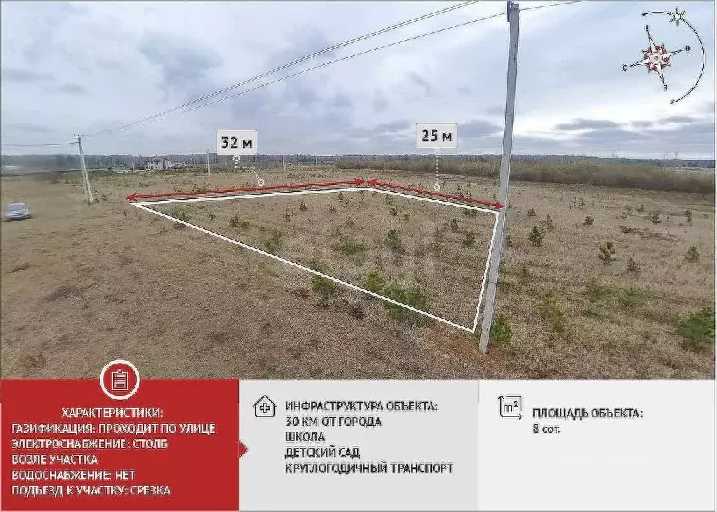Участок в Тюменская область, Тюменский муниципальный округ, Каменское ... - Фото 1