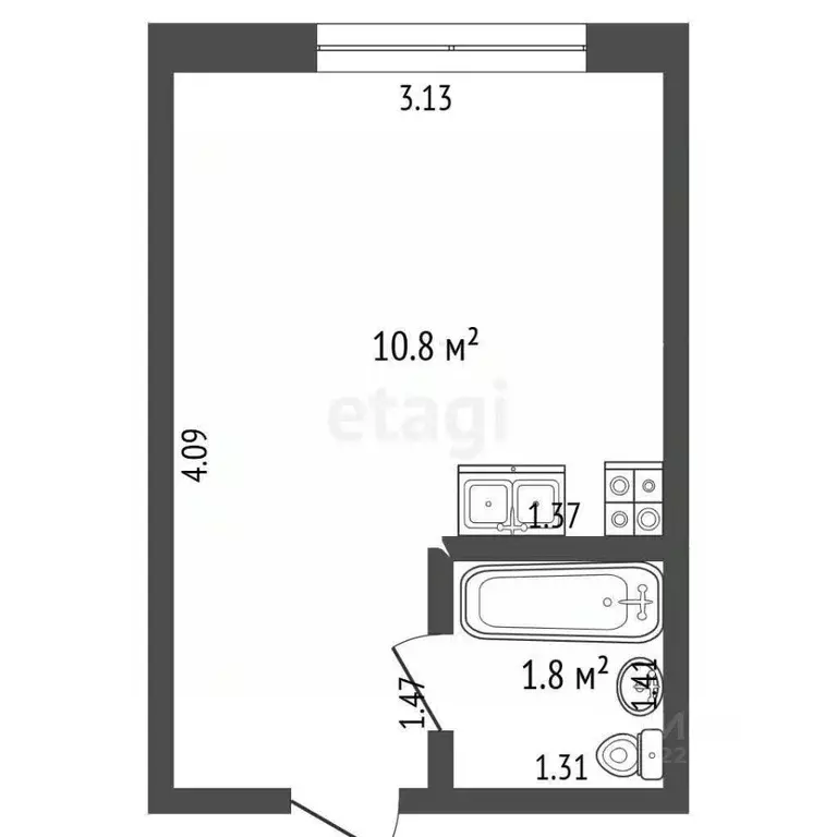 Студия Татарстан, Набережные Челны Цветочный бул., 11Б (12.6 м) - Фото 2