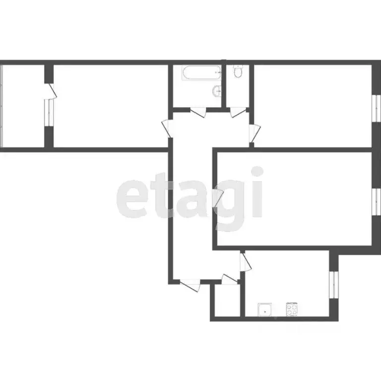 3-к кв. Тюменская область, Тюмень Народная ул., 8 (64.9 м) - Фото 2