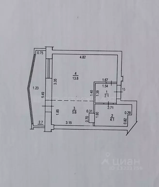 Студия Кировская область, Киров ул. Ивана Попова, 58 (25.6 м) - Фото 2