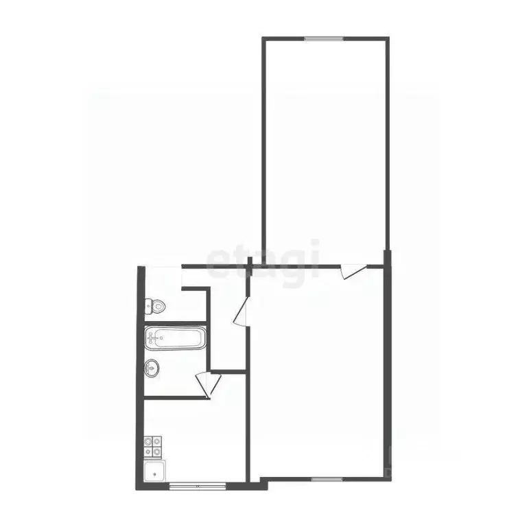 2-к кв. Кемеровская область, Ленинск-Кузнецкий пер. Крупина, 29 (45.0 ... - Фото 1