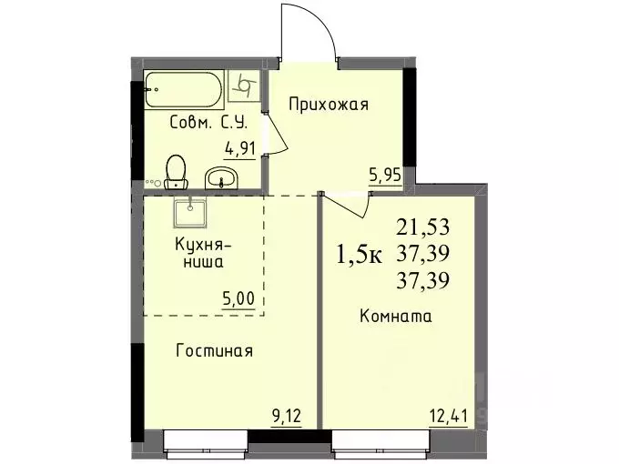 1-к кв. Удмуртия, Ижевск ул. Ключевой Поселок, 23литА (37.4 м) - Фото 0