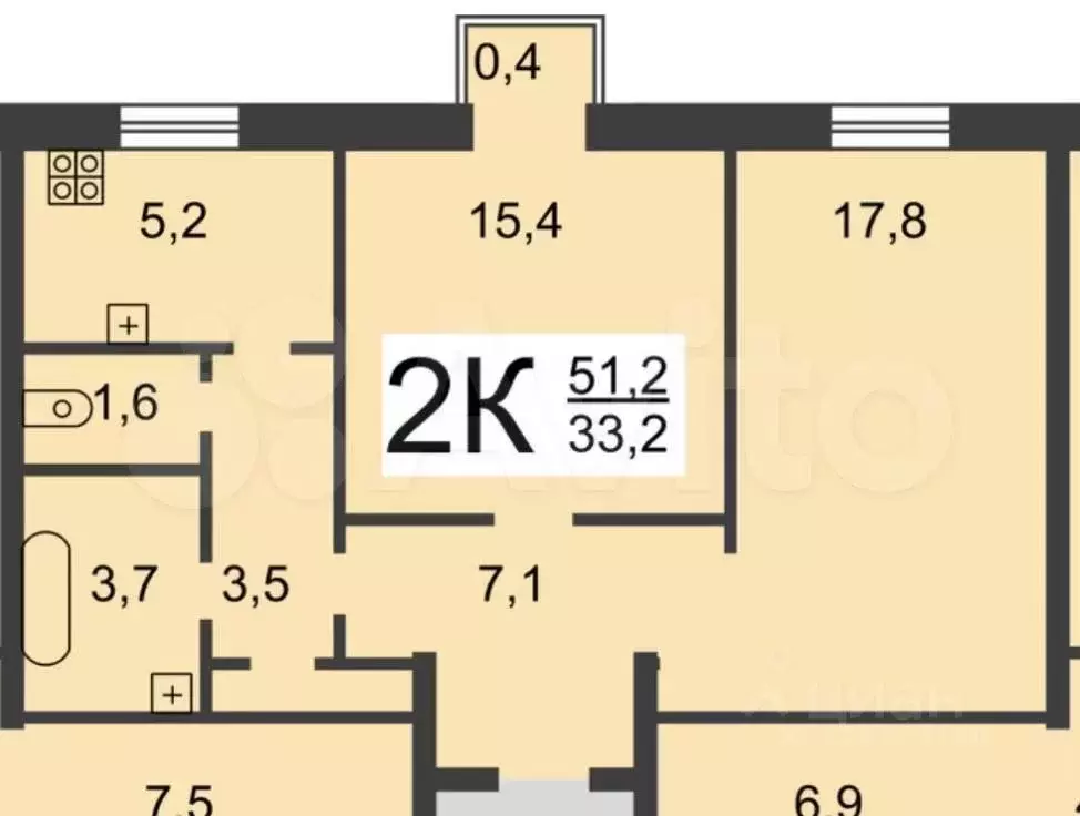 2-к кв. Нижегородская область, Нижний Новгород Верхне-Волжская наб., ... - Фото 2